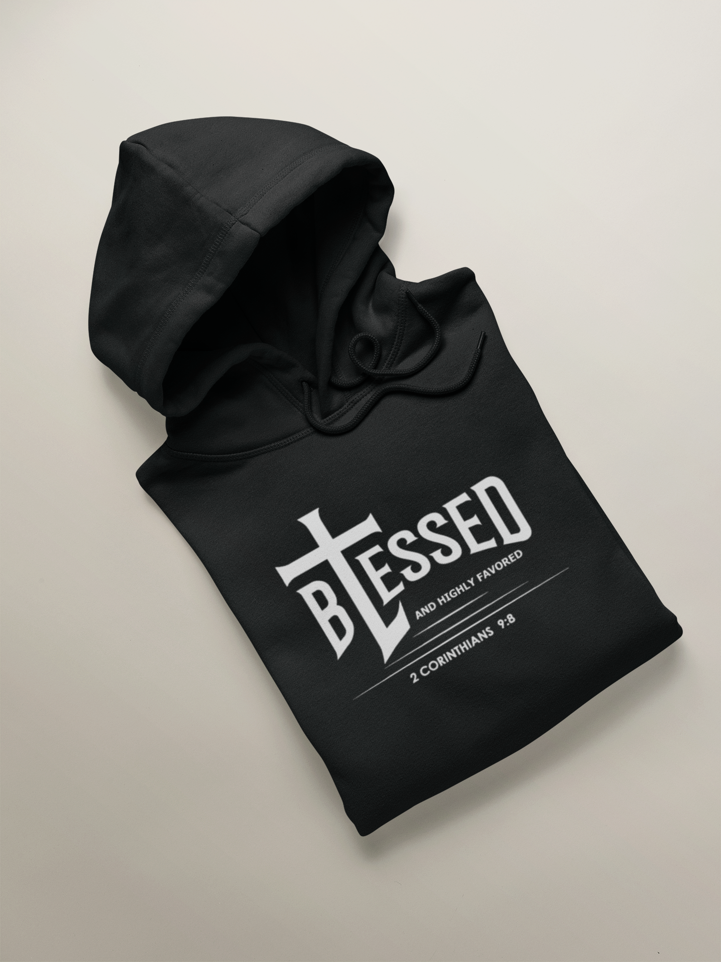 Blessed White Print  Hoodie