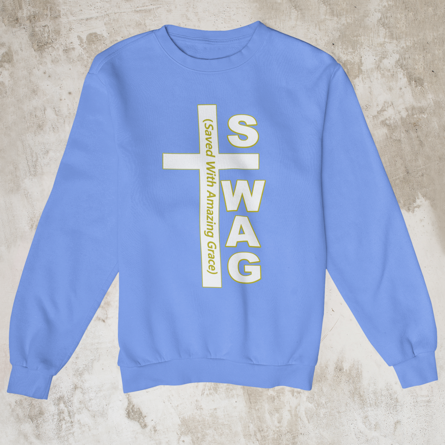 SWAG Gold And White Print Sweatshirt